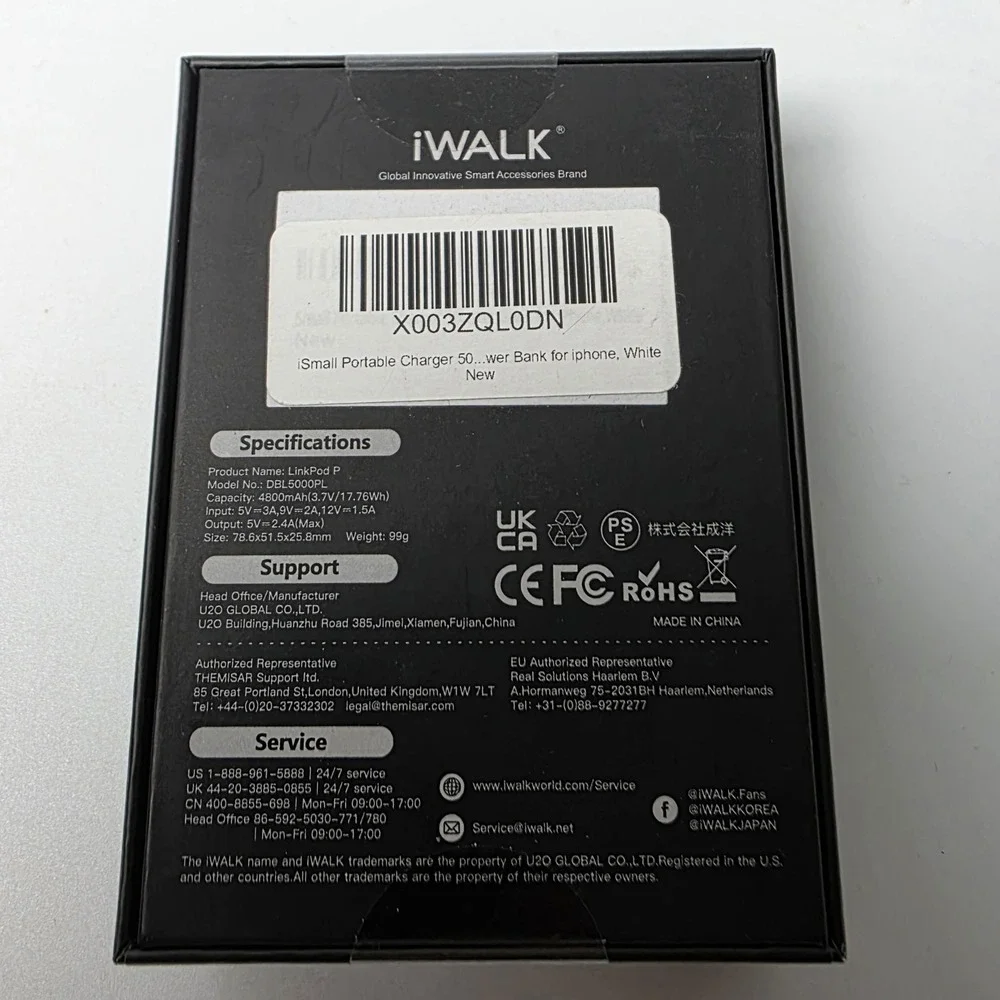 iWALK LinkPod Portable Charger 4800mAh Power‎ Bank PD Fast Charging iPhone #693
